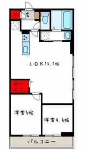 アイビー俊徳道【3階】の間取り