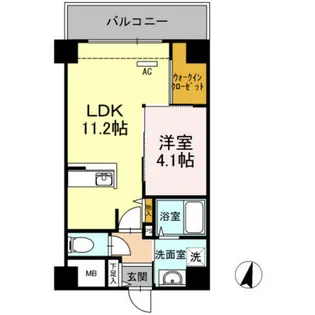 フォレストドルフ天神【504号室】の間取り
