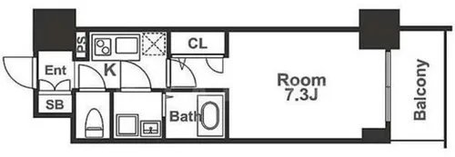 エスリード本町レジデンス【10階】の間取り