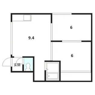 北海道札幌市手稲区手稲本町一条2丁目【アパート】の間取り