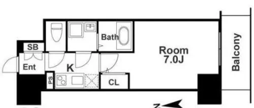 エスリード阿波座ラグジェ【14階】の間取り