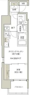 クレストコート靱公園【10階】の間取り
