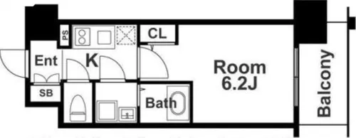 大阪府大阪市北区中津6丁目【マンション】の間取り