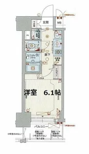 プレサンス梅田北デイズ【4階】の間取り
