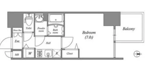 プレサンス心斎橋レヨン【13階】の間取り