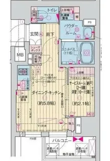 ソルテラス阿波座ウィズ【13階】の間取り