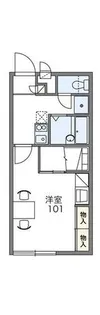 レオパレスフラワー三木II【101号室】の間取り