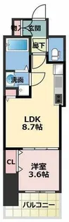 ミラージュパレス本町Depart【14階】の間取り