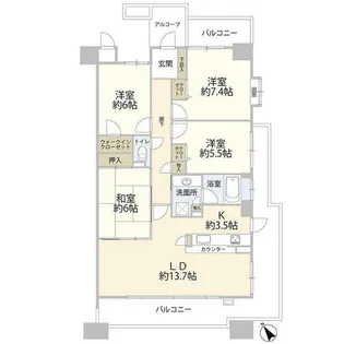 ファミール港陽ベイレジデンス(0005423)【15階】の間取り