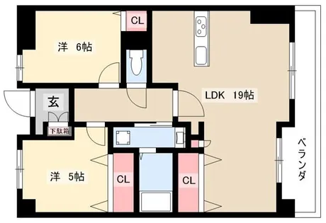 エミナンス社台【5階】の間取り
