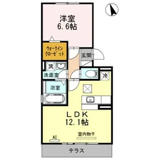 クレア浦里B棟【1階】の間取り