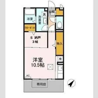 レセンテ鶴が沢Ⅱ【1階】の間取り