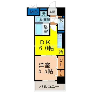 セレブレイト葵【6階】の間取り