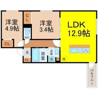 RUSCELLO守山【1階】の間取り