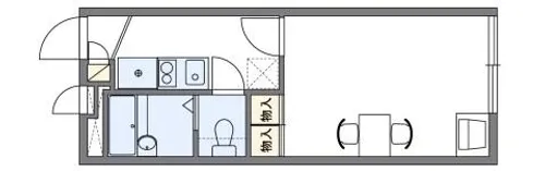 レオパレス中友5【208号室】の間取り