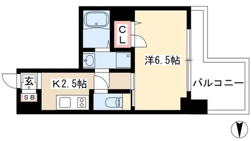 プレサンス錦プレミアム【0711号室】の間取り