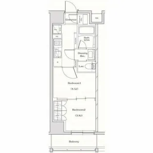 ザ・パークハビオ名古屋松原【12階】の間取り