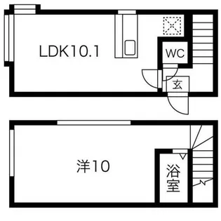 コーポJUN東9009【104号室】の間取り