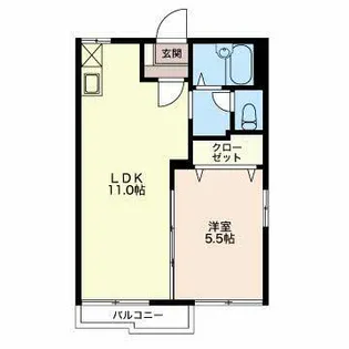 フレグランス牛川【C205号室】の間取り