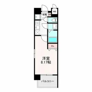 クオリネスコート博多吉塚【1002号室】の間取り