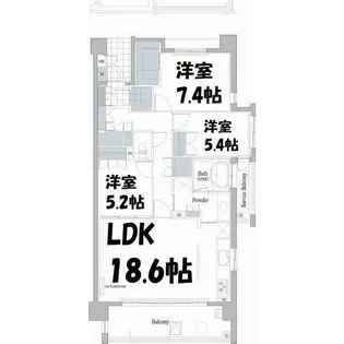 プライムメゾン富士見台【4階】の間取り