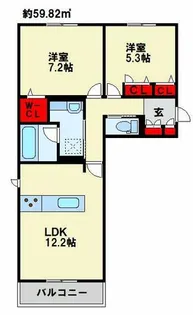 プレステージⅣ【2階】の間取り
