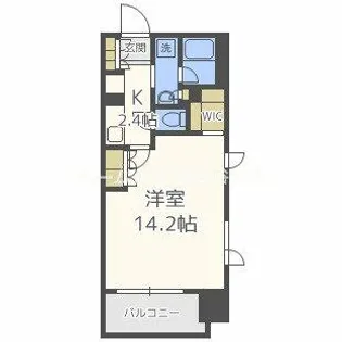 パークアクシス大阪新町【9階】の間取り