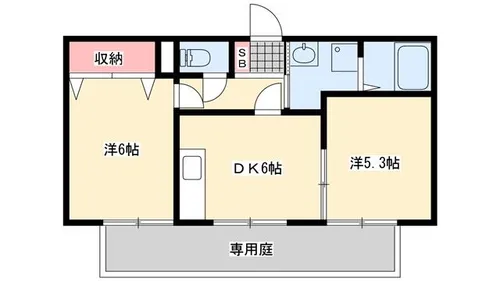 クレール糸井【102号室】の間取り