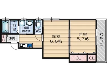 セレニティ東正雀アルファ【1階】の間取り