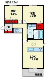 福岡県北九州市八幡西区的場町【アパート】の間取り