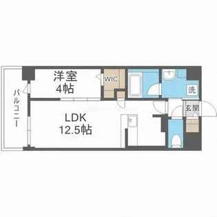 1LDKの間取り画像