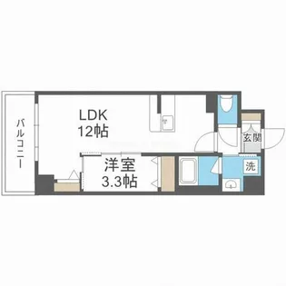 1LDKの間取り画像