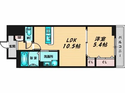 サン シエロ東今里【1階】の間取り