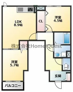 ラ・フルール【1階】の間取り