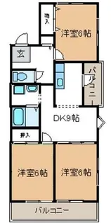 ルミエールA【1階】の間取り