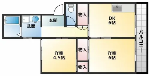 グリーンハイツ松原【4階】の間取り