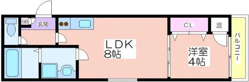 F maison fogliaⅡ【3階】の間取り