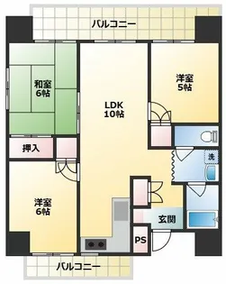 大阪府大阪市平野区長吉長原西4丁目【マンション】の間取り