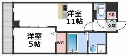 VITA荒本【5階】の間取り
