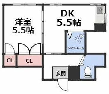 シャトー川田【5階】の間取り