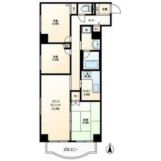 ガーデンハウス南藻岩【7階】の間取り
