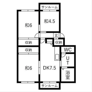 五輪団地M6号棟【3階】の間取り