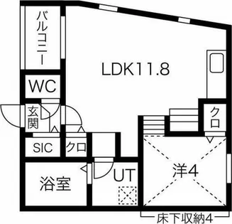 バンブーハウス平安通【1階】の間取り