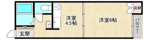大阪府大阪市都島区都島本通3丁目【マンション】の間取り