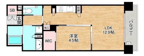 サンフォーリーフタウン桜ノ宮【6階】の間取り