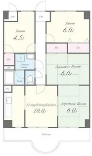 大阪府堺市北区蔵前町3丁【マンション】の間取り