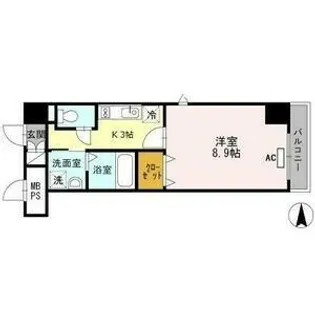 ウイステリア名城【3階】の間取り