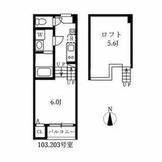 カーサルーチェ黄金【2階】の間取り