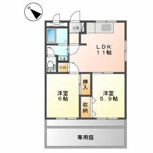 メゾン坂本【1階】の間取り