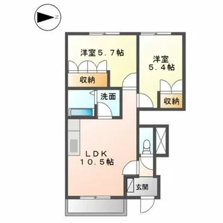 グリーン・キャッスルⅡ【1階】の間取り